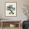 Indigo Bonsai Tree III by Jacob Green Canvas Wall Art Print Framed